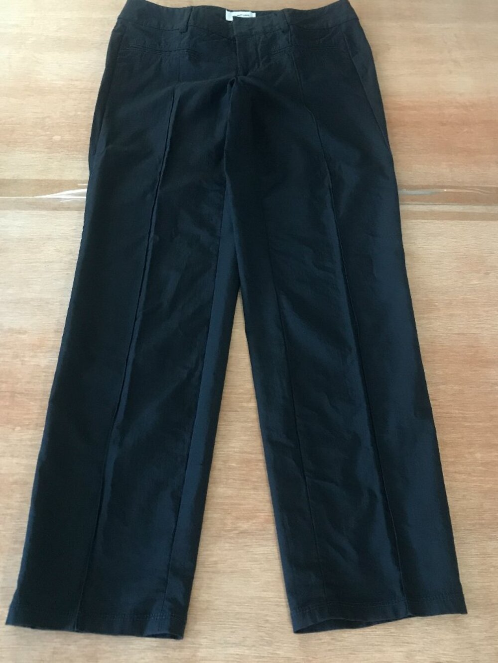 Helmut Lang Pants Women 0 Black Low Rise Pleated Wool Blend Business Workwear